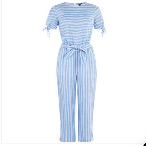 Lauren Ralph Lauren Ansley Striped Linen Jumpsuit. - Picture 6 of 16